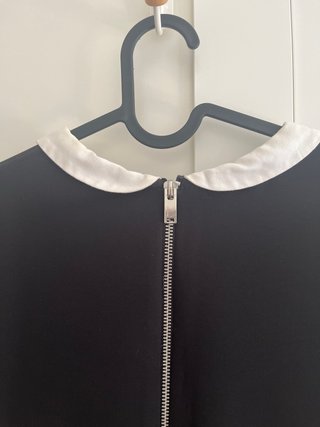 Vestido Mango Negro Cuello Peter Pan