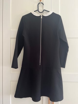 Vestido Mango Negro Cuello Peter Pan