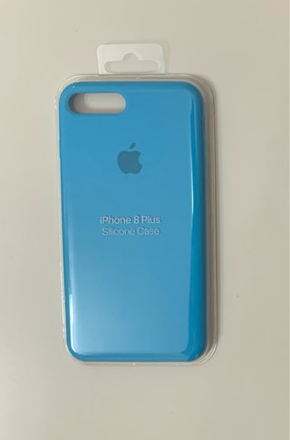 Custodia iPhone 7Plus 8Plus in silicone Cielo Blu