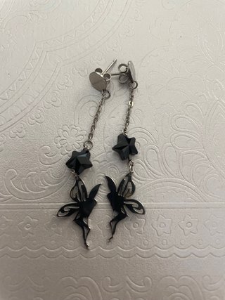 Pendientes Nomination Hada Negro y Plata