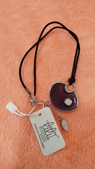 Collar mujer morado y plateado