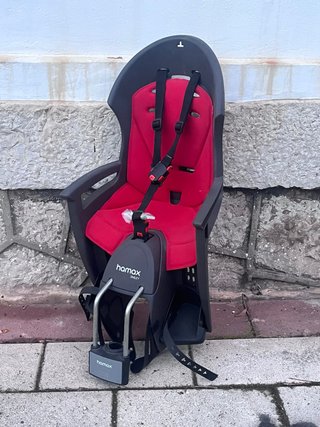 Silla bici niño Hamax Smiley roja