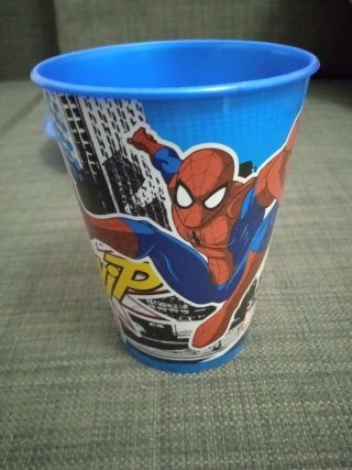Plato y Vaso Spiderman Marvel Azul