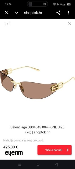 Gafas de sol Balenciaga mujer doradas