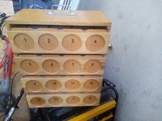 Transportín para pájaros de madera con 16 comparti