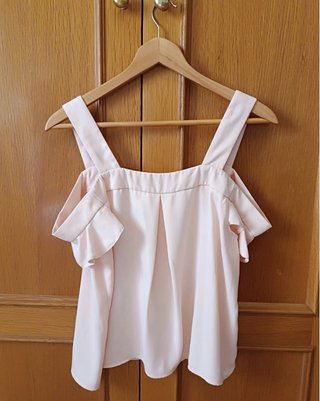 Camiseta Tirantes Hombros Descubiertos Rosa