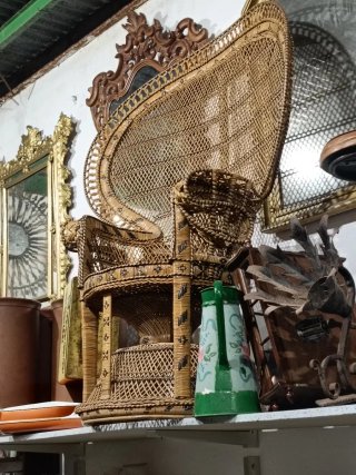 Sillón silla Emmanuel pavo real