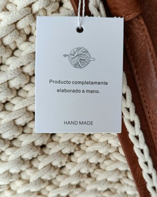 Bolso Tote Artesanal Trenzado Blanco Verano
