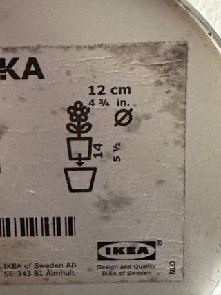 Sottovaso bianco metallo Ikea