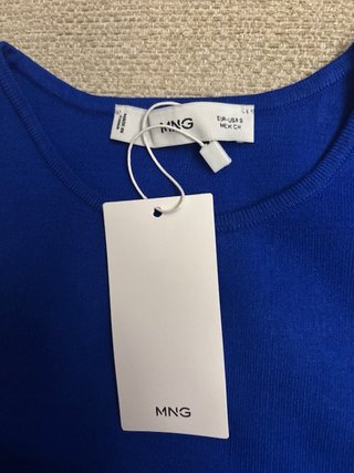 Top Corto Mango Azul Talla S