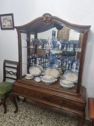 Vitrina Antigua Madera y Cristal