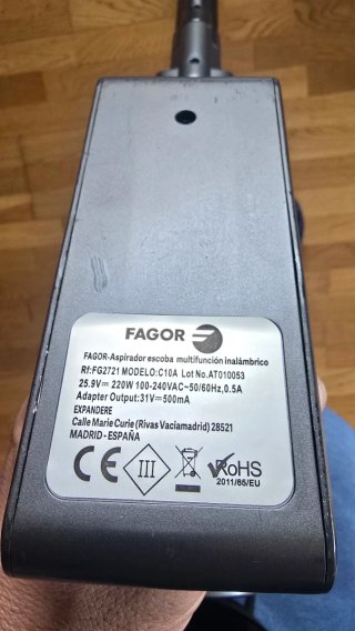 Aspirador Fagor Ares FG2721 25.9V
