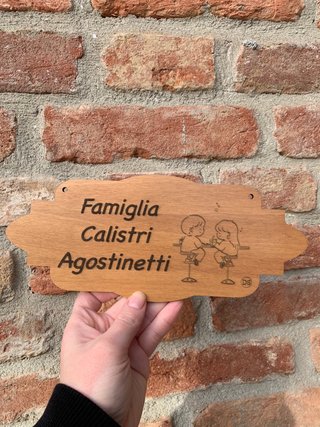 Targhetta Legno Personalizzata Porta