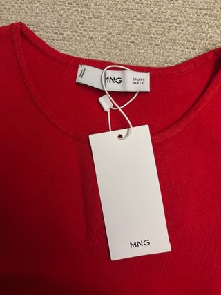 Top corto Mango rojo talla S