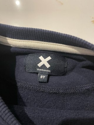 Sudadera infantil azul con logo