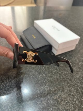 Occhiali da sole Celine neri e oro