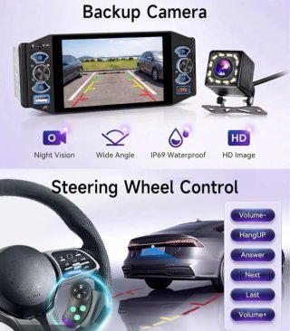 Radio Coche 1 DIN Carplay Android Auto