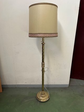 Lámpara de pie dorada vintage
