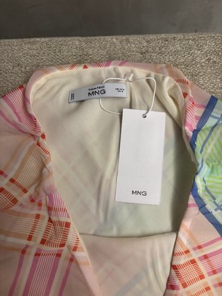 Falda larga MANGO con estampado de cuadros