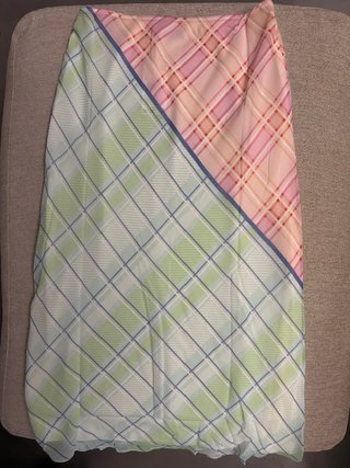 Falda larga MANGO con estampado de cuadros
