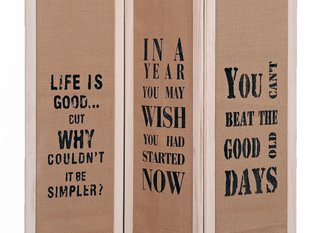 Biombo de madera con frases inspiradoras