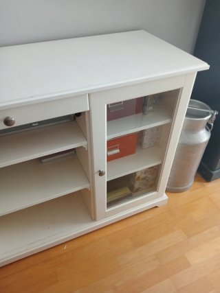 Aparador Ikea Blanco Cristal Madera