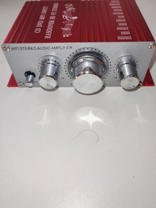 Amplificador Hi-Fi Stereo Rojo