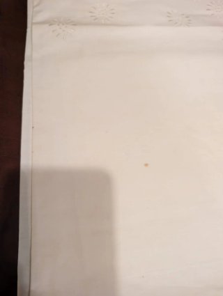 Juego de cama antiguo encaje algodón