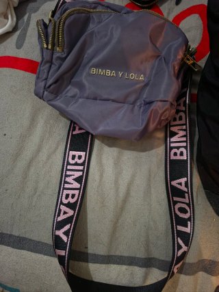 Bolso Bimba pock y Lola Morado y Dorado