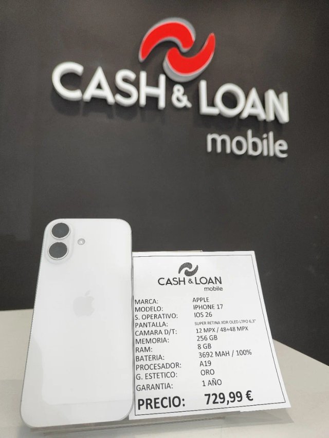 IPhone 17 256GB 1 ciclo blanco