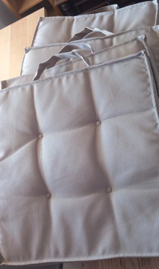 4 cojínes con asa Ikea beige-tostado