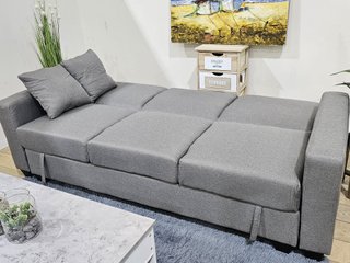 Sofá Cama Gris de 210cm con Arcón