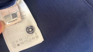 Polo Moncler manga larga azul