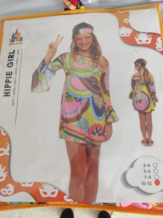 Disfraz Hippie Niña Talla 10-12
