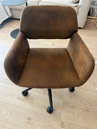 Silla de oficina vintage marrón