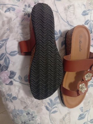 Sandalias Rienda Cuña Talla 39 Flores