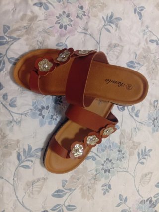 Sandalias Rienda Cuña Talla 39 Flores