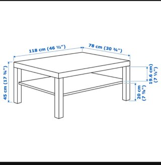 Mesa de centro IKEA Lack madera clara