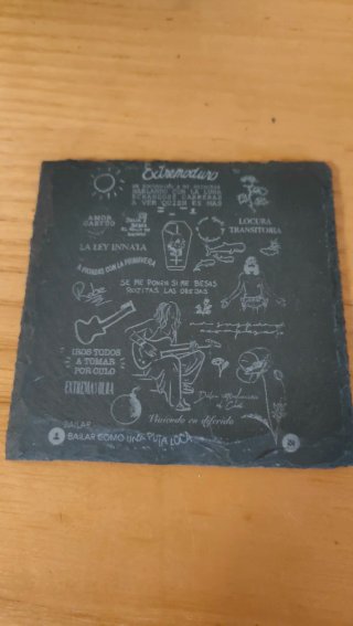 Posavasos Pizarra Extremoduro Personalizado.