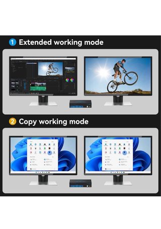 VPFCT HDMI KVM Switch 2 PC 2 Monitor 4K