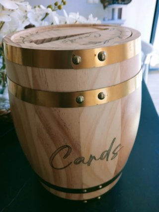 Baúl de madera para eventos