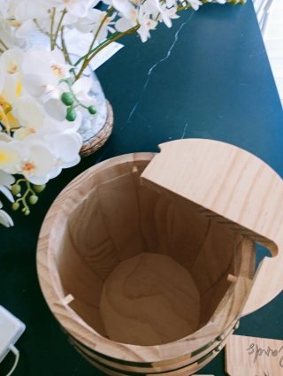 Baúl de madera para eventos