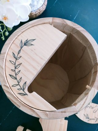 Baúl de madera para eventos