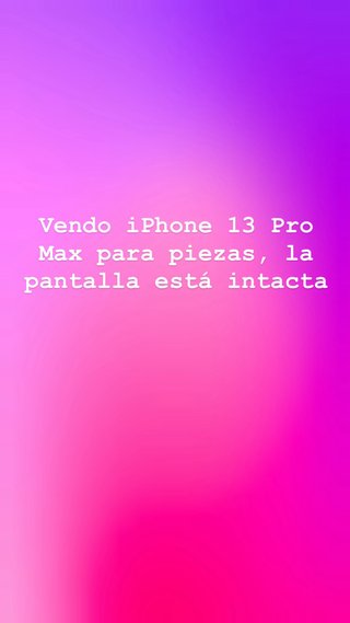 iPhone 13 Pro Max para piezas