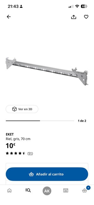 Ikea Eket blanco 2 puertas (5 uds)