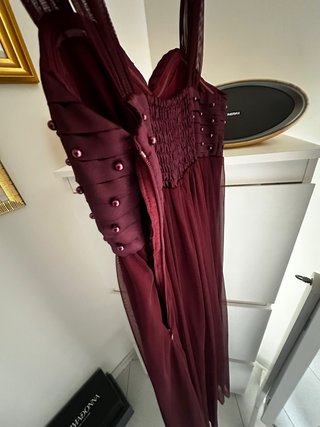 Vestito lungo donna bordeaux Taglia 42 italiana