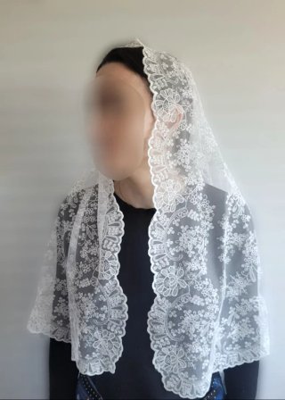 Mantilla blanco nieve NUEVA