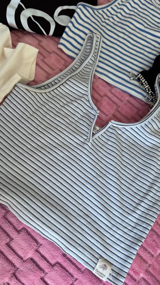 Conjunto Tops Mujer Negro y Blanco