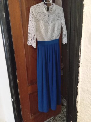 Vestido azul rosa y blanco tengo de los tres color