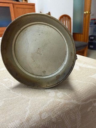 Cafetera napolitana de alpaca antigua
